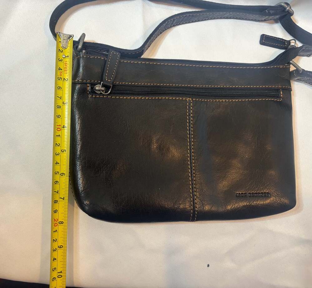 Jack Georges Voyager Purse Small Leather Brown Crossbody Purse Originally